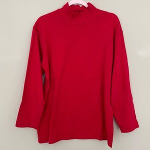 Vintage 80s Mock Neck Knit Cotton Sweater NWT